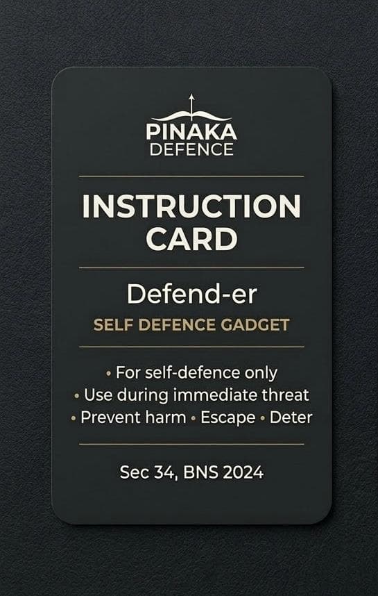 Defend-er Instruction Card Front